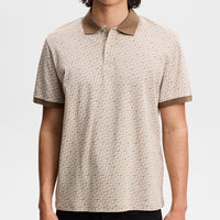 J.Lindeberg Golf Shirt - Devon Jacquard Reg. Fit Polo - Moonbeam AW26