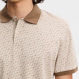 J.Lindeberg Golf Shirt - Devon Jacquard Reg. Fit Polo - Moonbeam AW26