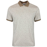 J.Lindeberg Golf Shirt - Devon Jacquard Reg. Fit Polo - Moonbeam AW26