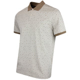 J.Lindeberg Golf Shirt - Devon Jacquard Reg. Fit Polo - Moonbeam AW26