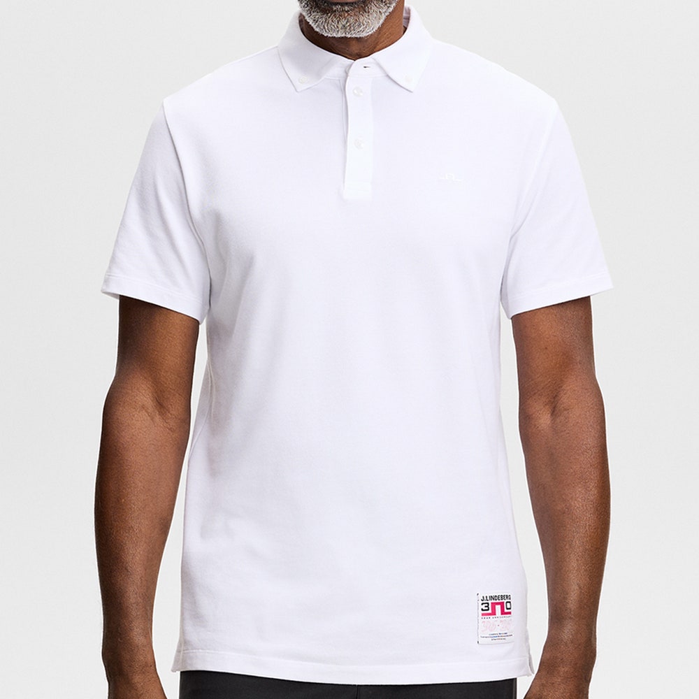 J.Lindeberg Golf Shirt - DP FOG Verse Reg. Fit - White AW26