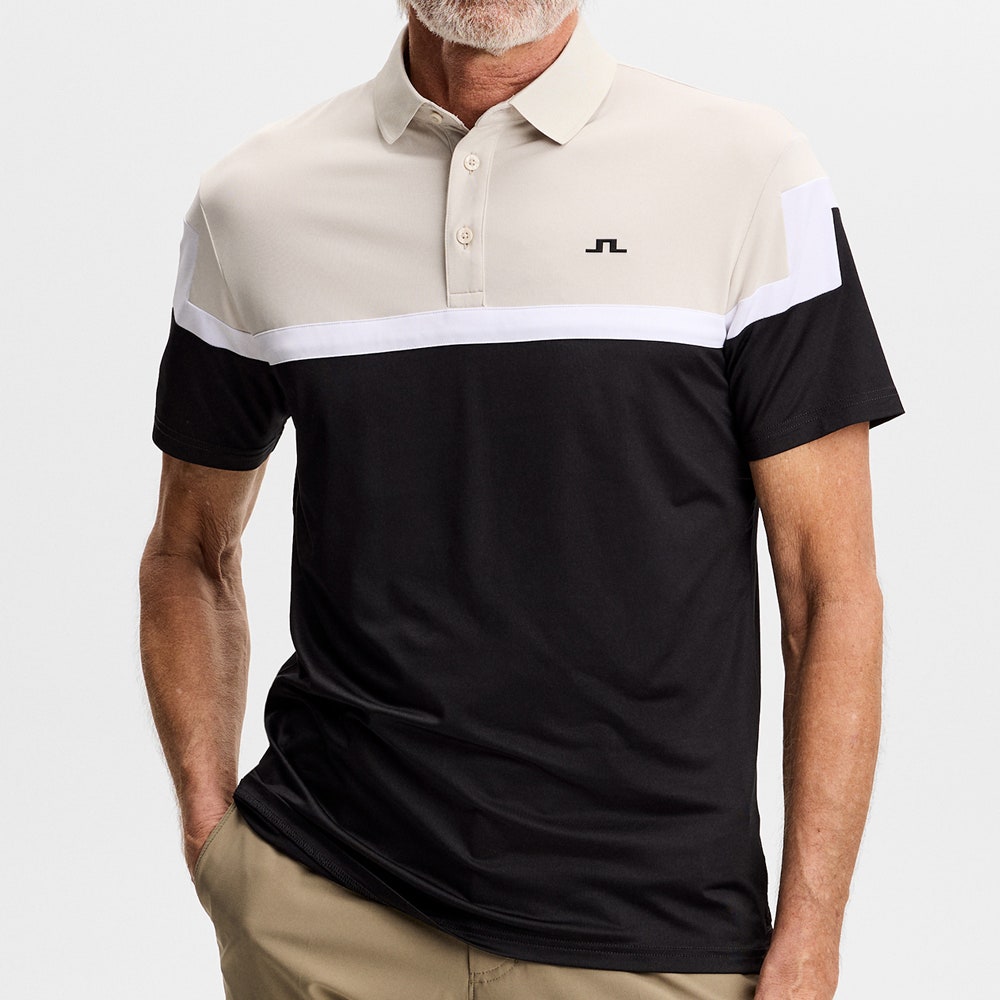 J.Lindeberg Golf Shirt - Emil Regular Fit - Black SS26