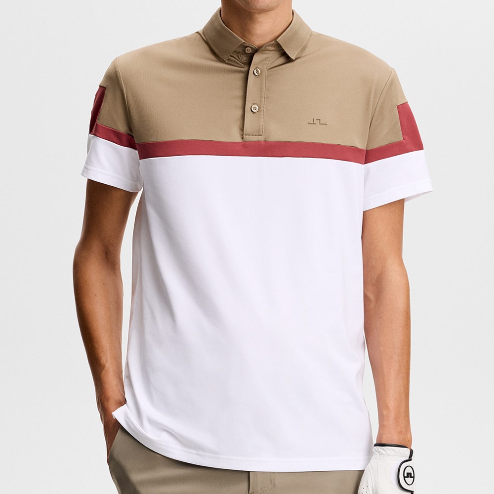 J.Lindeberg Golf Shirt - Emil Regular Fit - Brindle SS26