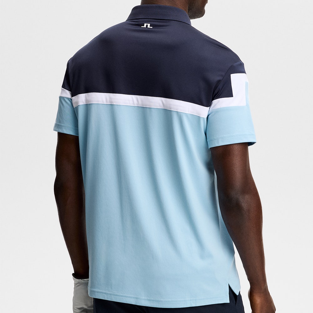 J.Lindeberg Golf Shirt - Emil Regular Fit - Forget-Me-Not SS26