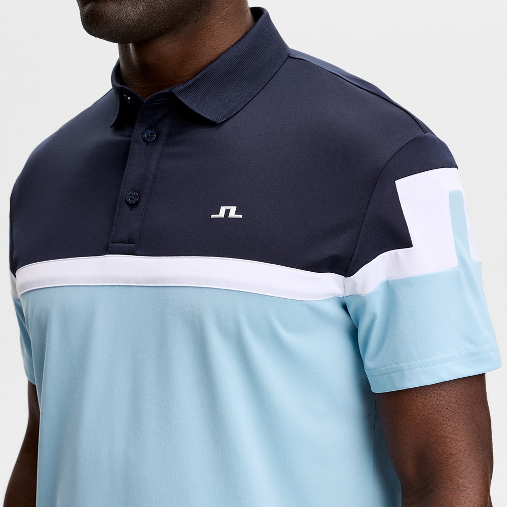 J.Lindeberg Golf Shirt - Emil Regular Fit - Forget-Me-Not SS26