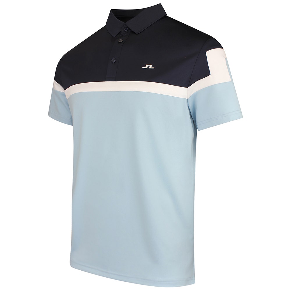 J.Lindeberg Golf Shirt - Emil Regular Fit - Forget-Me-Not SS26