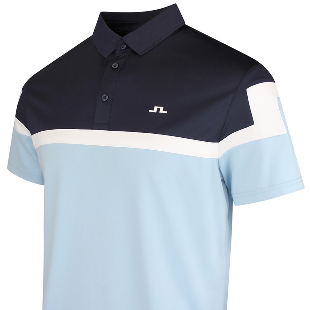 J.Lindeberg Golf Shirt - Emil Regular Fit - Forget-Me-Not SS26