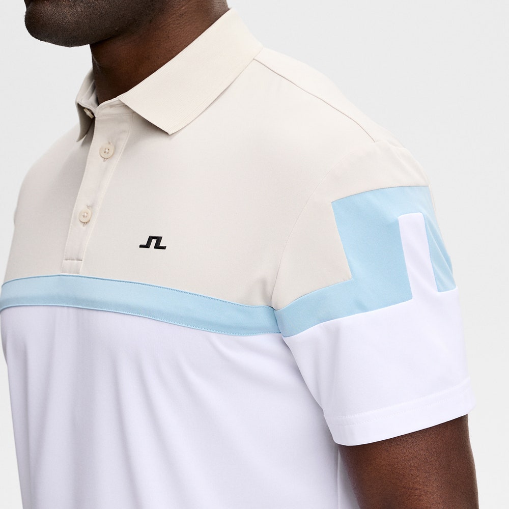 J.Lindeberg Golf Shirt - Emil Regular Fit - White SS26