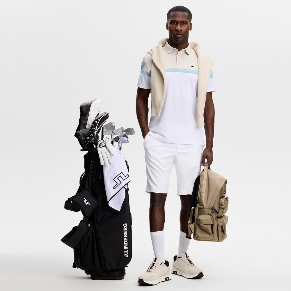 J.Lindeberg Golf Shirt - Emil Regular Fit - White SS26