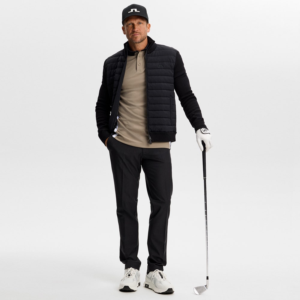 J.Lindeberg Golf Shirt - Finn Polo - Black AW26