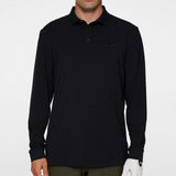 J.Lindeberg Golf Shirt - Florian LS Regular Fit - Black AW25