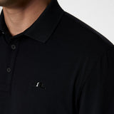 J.Lindeberg Golf Shirt - Florian LS Regular Fit - Black AW25