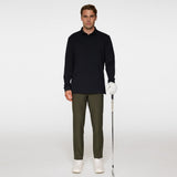 J.Lindeberg Golf Shirt - Florian LS Regular Fit - Black AW25
