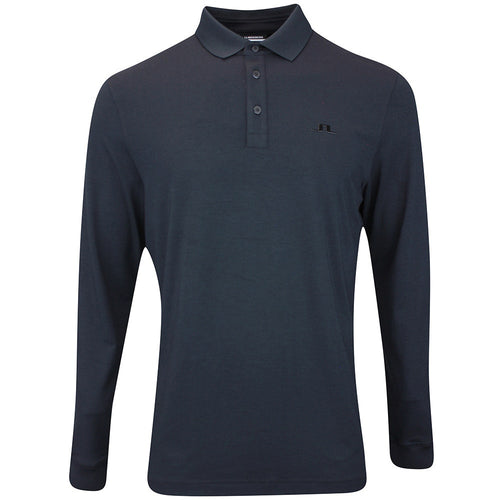 J.Lindeberg Golf Shirt - Florian LS Regular Fit - Black AW25