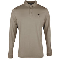 J.Lindeberg Golf Shirt - Florian LS Regular Fit - Brindle PS26