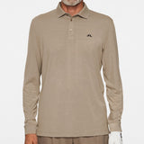 J.Lindeberg Golf Shirt - Florian LS Regular Fit - Brindle PS26
