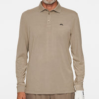 J.Lindeberg Golf Shirt - Florian LS Regular Fit - Brindle PS26