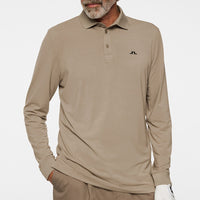 J.Lindeberg Golf Shirt - Florian LS Regular Fit - Brindle PS26