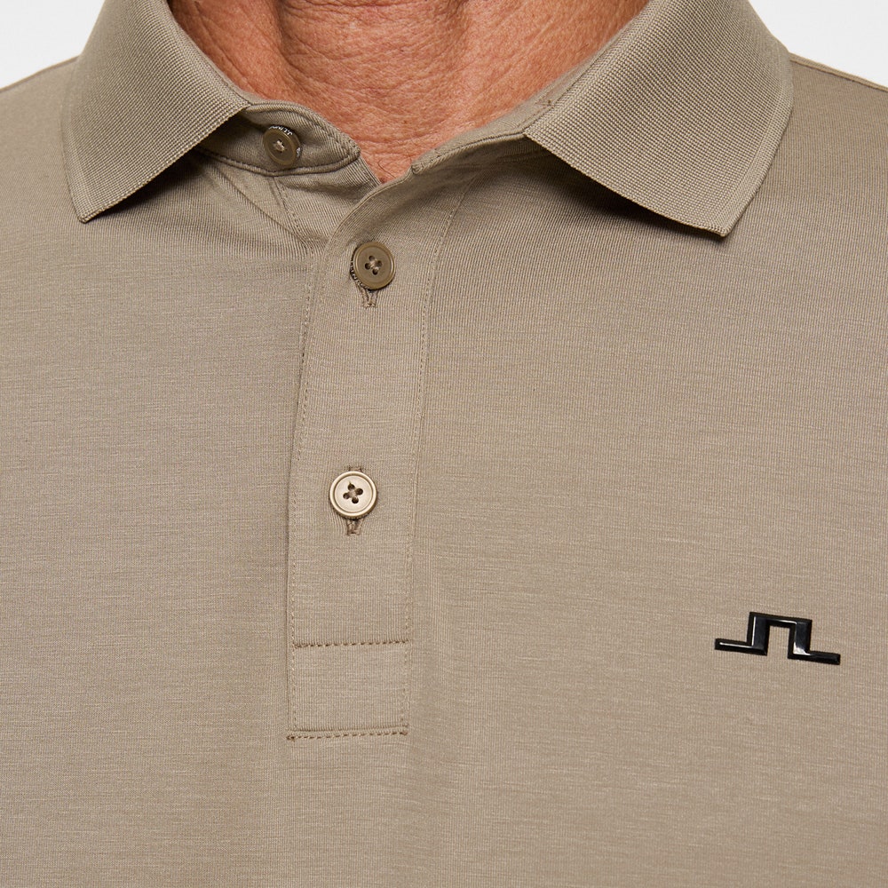 J.Lindeberg Golf Shirt - Florian LS Regular Fit - Brindle PS26