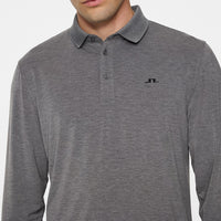 J.Lindeberg Golf Shirt - Florian LS Regular Fit - Dark Grey Mel. PS26