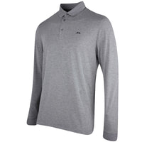 J.Lindeberg Golf Shirt - Florian LS Regular Fit - Dark Grey Mel. PS26