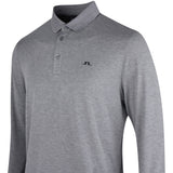 J.Lindeberg Golf Shirt - Florian LS Regular Fit - Dark Grey Mel. PS26