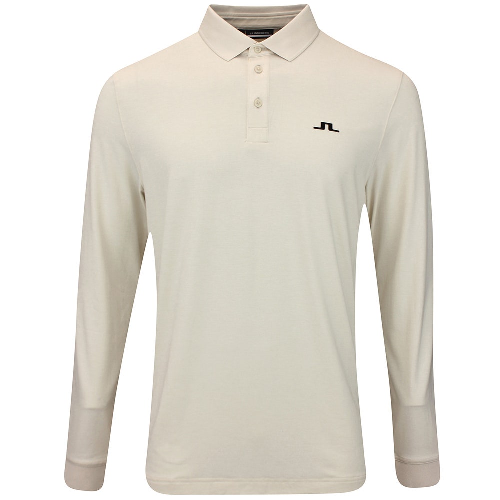 J.Lindeberg Golf Shirt - Florian LS Regular Fit - Moonbeam AW25