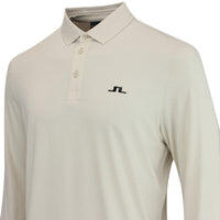 J.Lindeberg Golf Shirt - Florian LS Regular Fit - Moonbeam AW25