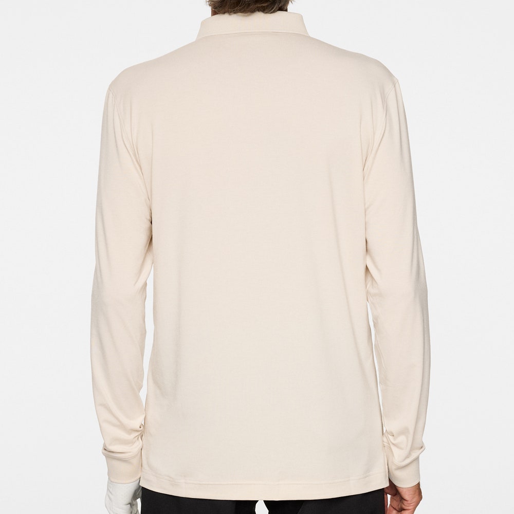 J.Lindeberg Golf Shirt - Florian LS Regular Fit - Moonbeam AW25