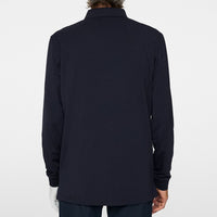 J.Lindeberg Golf Shirt - Florian LS Regular Fit - Navy Mel. AW25