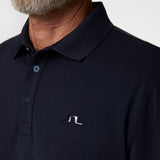 J.Lindeberg Golf Shirt - Florian LS Regular Fit - Navy Mel. AW25