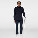 J.Lindeberg Golf Shirt - Florian LS Regular Fit - Navy Mel. AW25