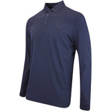 J.Lindeberg Golf Shirt - Florian LS Regular Fit - Navy Mel. AW25