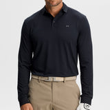 J.Lindeberg Golf Shirt - Florian Reg. Fit LS Polo - Black AW26