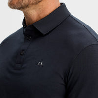 J.Lindeberg Golf Shirt - Florian Reg. Fit LS Polo - Black AW26