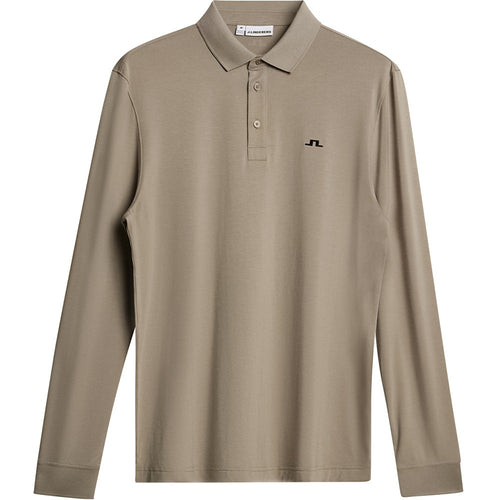 J.Lindeberg Golf Shirt - Florian Reg. Fit LS Polo - Brindle AW26