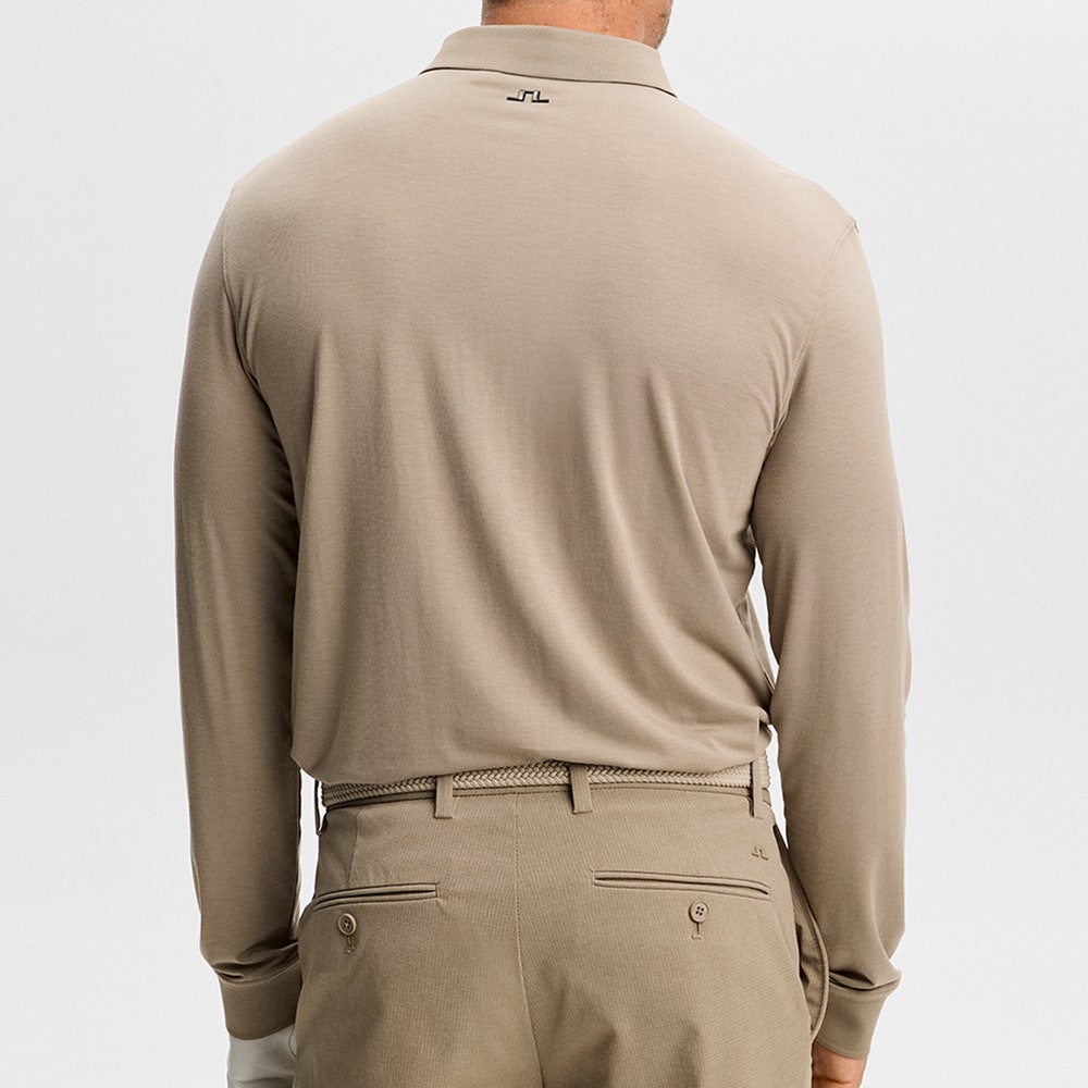 J.Lindeberg Golf Shirt - Florian Reg. Fit LS Polo - Brindle AW26