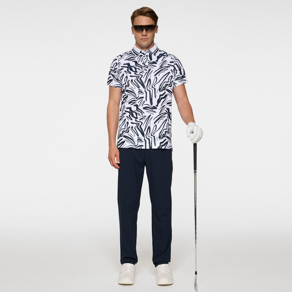 J.Lindeberg Golf Shirt - George Print Reg. Fit - JL Navy PS26