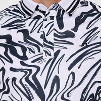 J.Lindeberg Golf Shirt - George Print Reg. Fit - JL Navy PS26