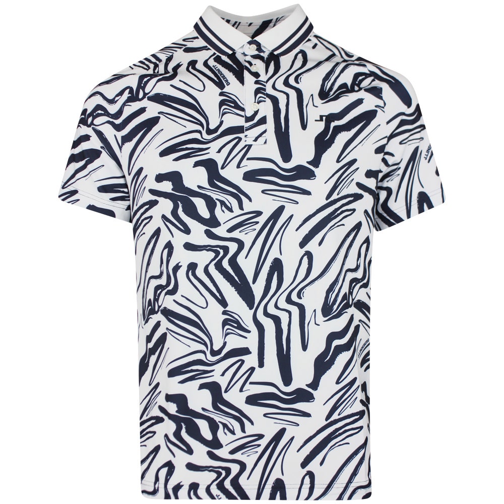 J.Lindeberg Golf Shirt - George Print Reg. Fit - JL Navy PS26