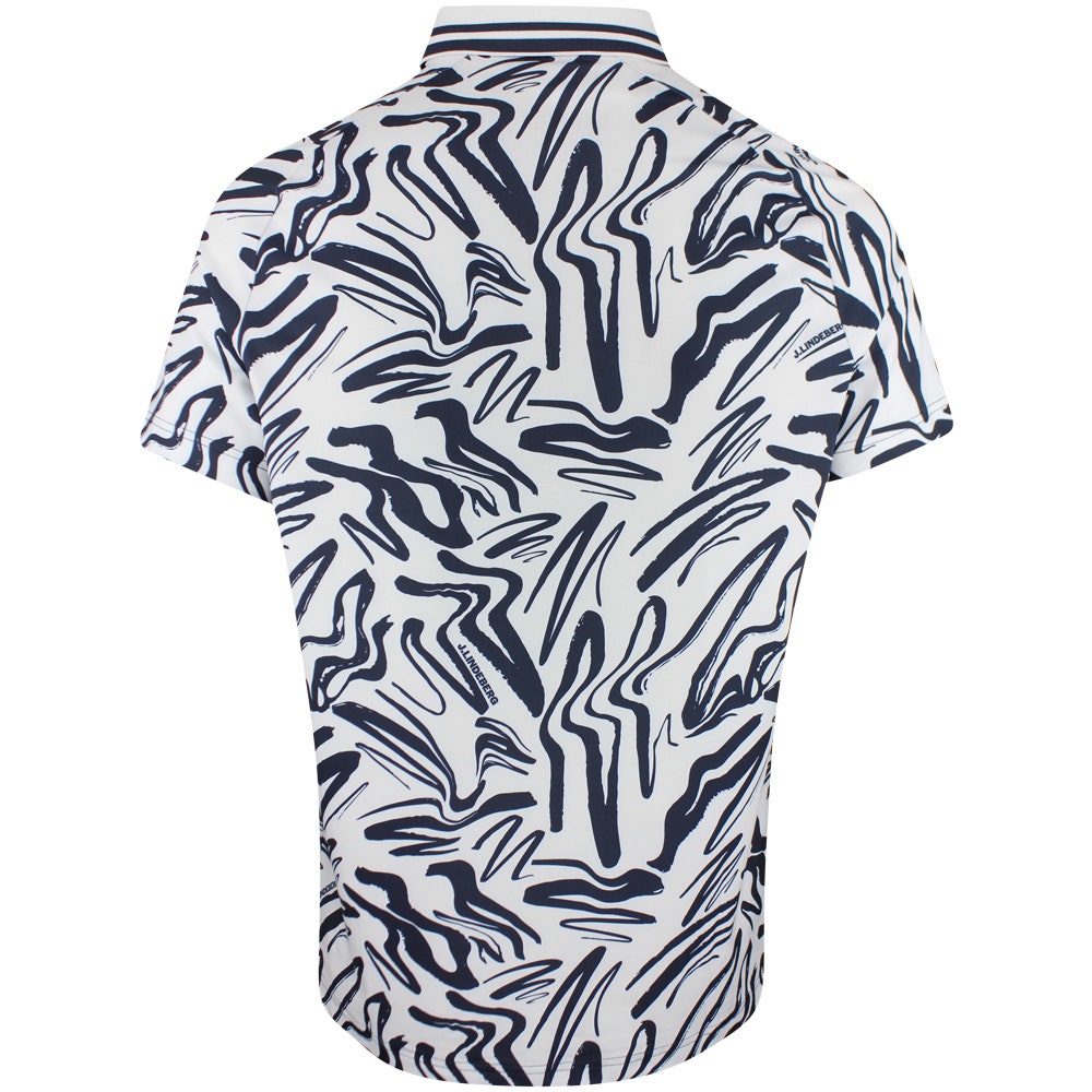 J.Lindeberg Golf Shirt - George Print Reg. Fit - JL Navy PS26