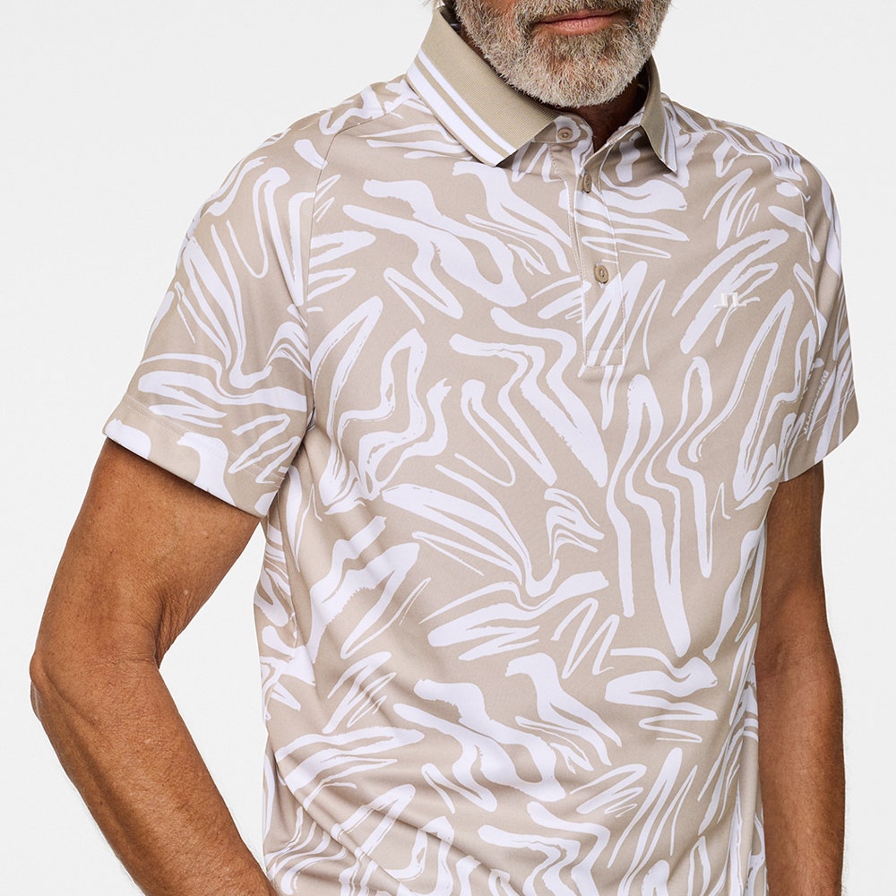 J.Lindeberg Golf Shirt - George Print Reg. Fit - String PS26