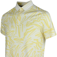 J.Lindeberg Golf Shirt - George Print Reg. Fit - Sunshine PS26