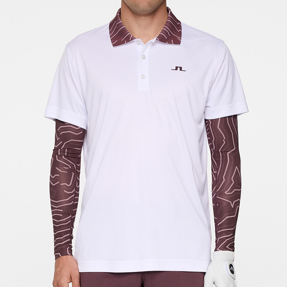 J.Lindeberg Golf Shirt - Glen Regular Fit - White AW25