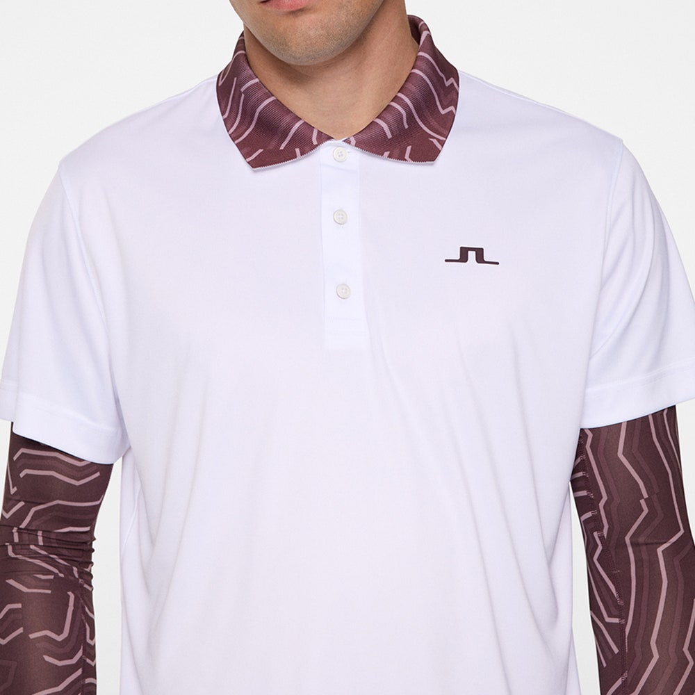 J.Lindeberg Golf Shirt - Glen Regular Fit - White AW25