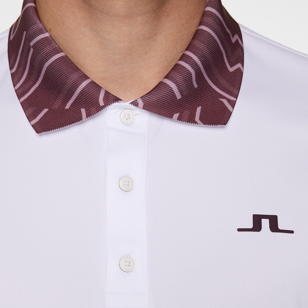 J.Lindeberg Golf Shirt - Glen Regular Fit - White AW25