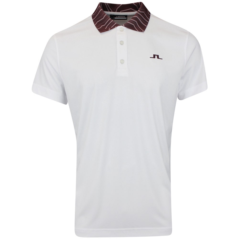 J.Lindeberg Golf Shirt - Glen Regular Fit - White AW25