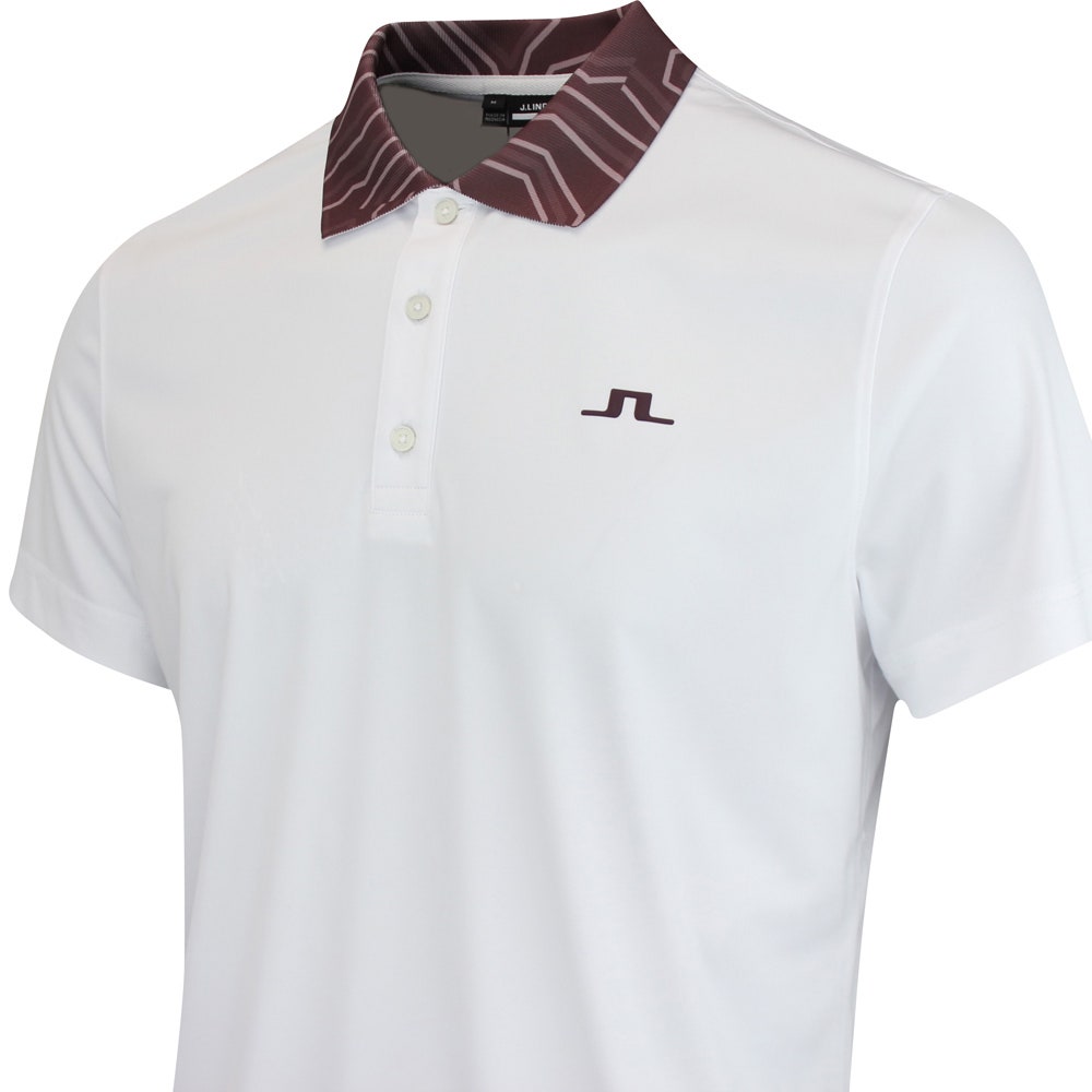 J.Lindeberg Golf Shirt - Glen Regular Fit - White AW25