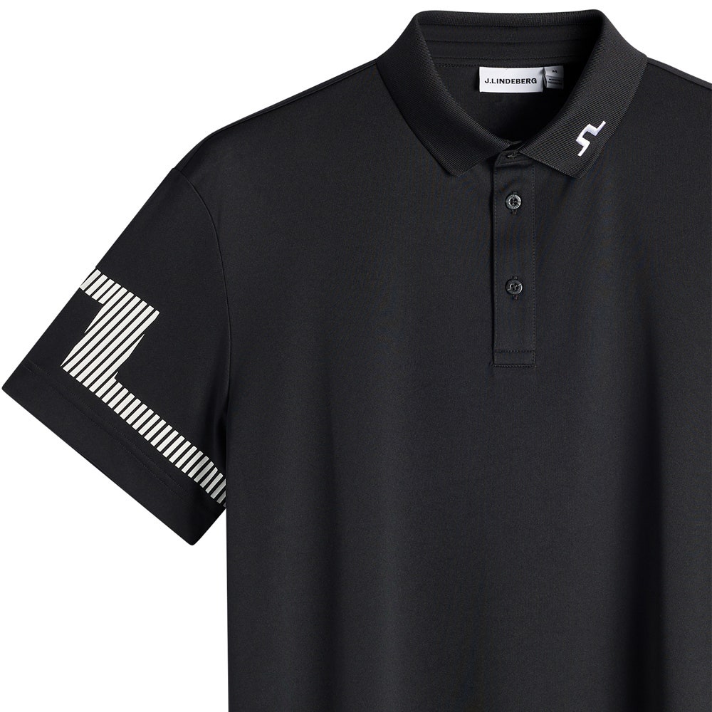 J.Lindeberg Golf Shirt - Heath Regular Fit - Black SS26