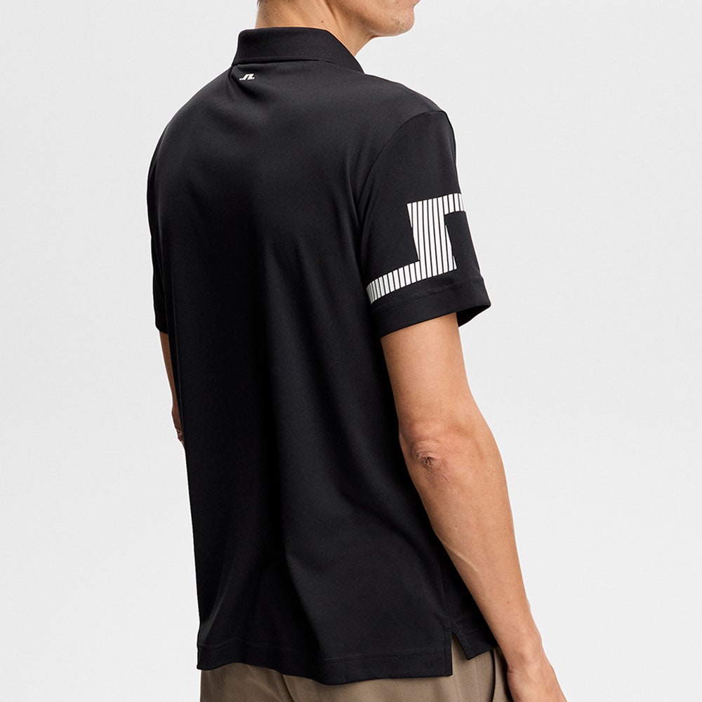 J.Lindeberg Golf Shirt - Heath Regular Fit - Black SS26